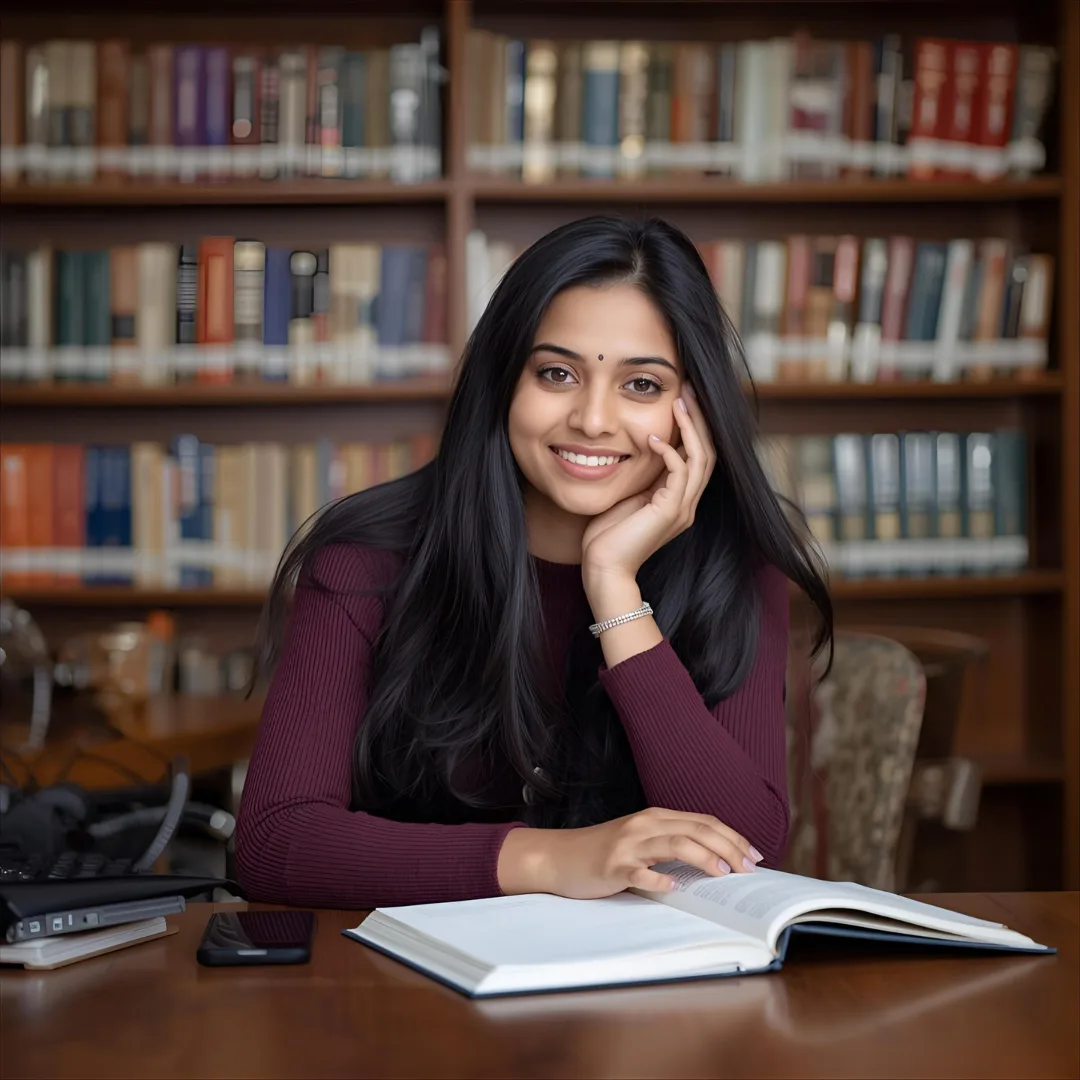 student studying